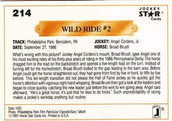 1991 Jockey Star Jockeys #214 Wild Ride #2 Back